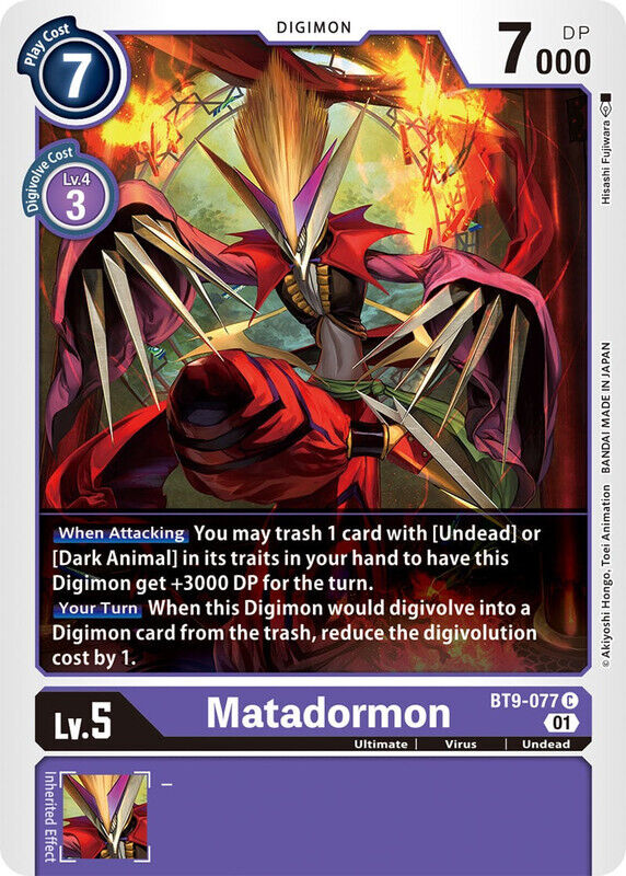 Matadormon BT9-077 C X Record Digimon TCG - guardiangamingtcgs