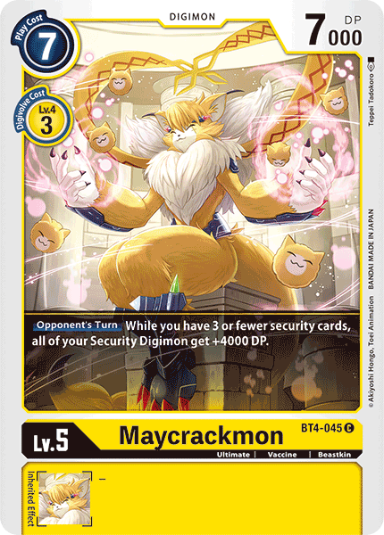 Maycrackmon BT4-045 C Great Legend Digimon TCG - guardiangamingtcgs