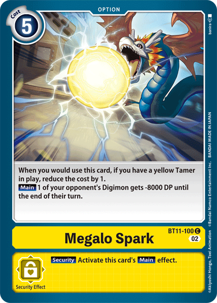 Megalo Spark BT11-100 C Dimensional Phase Digimon TCG - guardiangamingtcgs