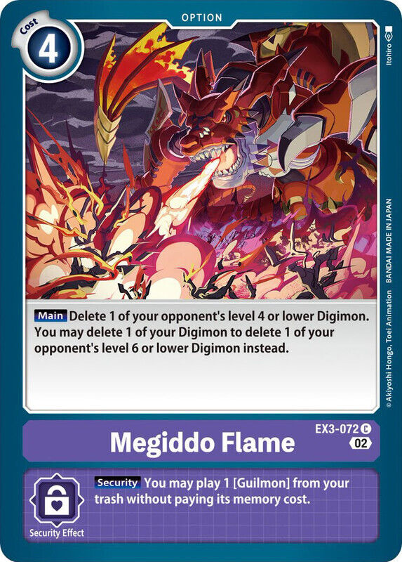 Megiddo Flame EX3-072 C Draconic Roar Digimon TCG - guardiangamingtcgs