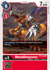 MetalGreymon - BT1-021 U Release Special Booster Digimon TCG - guardiangamingtcgs