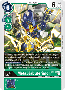 MetalKabuterimon BT7-047 C Next Adventure Digimon TCG - guardiangamingtcgs