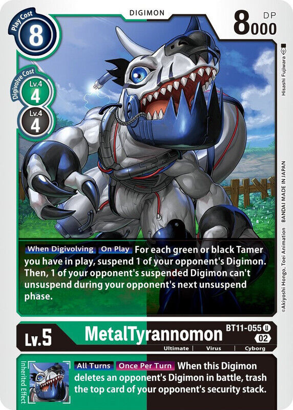 MetalTyrannomon BT11-055 U Dimensional Phase Digimon TCG - guardiangamingtcgs