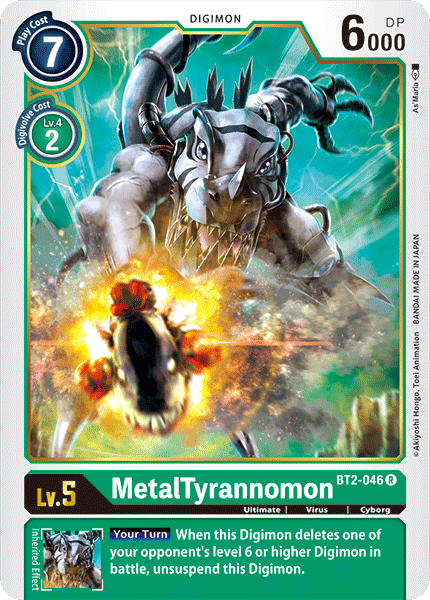 MetalTyrannomon - BT2-046 R Release Special Booster Digimon TCG - guardiangamingtcgs
