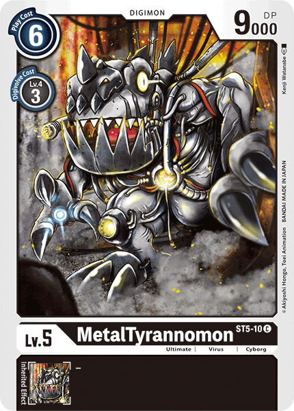 MetalTyrannomon ST5-10 C Starter Deck 05: Machine Black Digimon TCG - guardiangamingtcgs