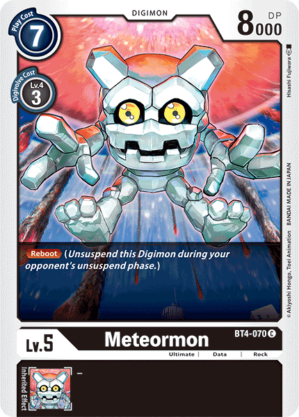 Meteormon BT4-070 C Great Legend Digimon TCG - guardiangamingtcgs