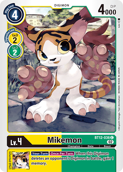 Mikemon BT12-036 C Across Time Digimon TCG - guardiangamingtcgs