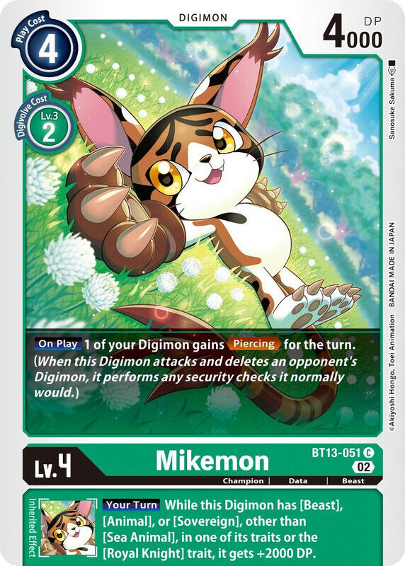 Mikemon BT13-051 C Versus Royal Knights Digimon TCG - guardiangamingtcgs