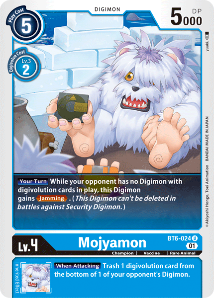 Mojyamon BT6-024 U Double Diamond Digimon TCG - guardiangamingtcgs