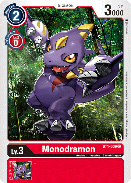 Monodramon BT1-009 C Release Special Booster Digimon TCG - guardiangamingtcgs