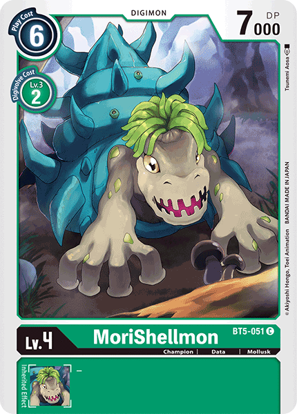 MoriShellmon BT5-051 C Battle of Omni Digimon TCG - guardiangamingtcgs