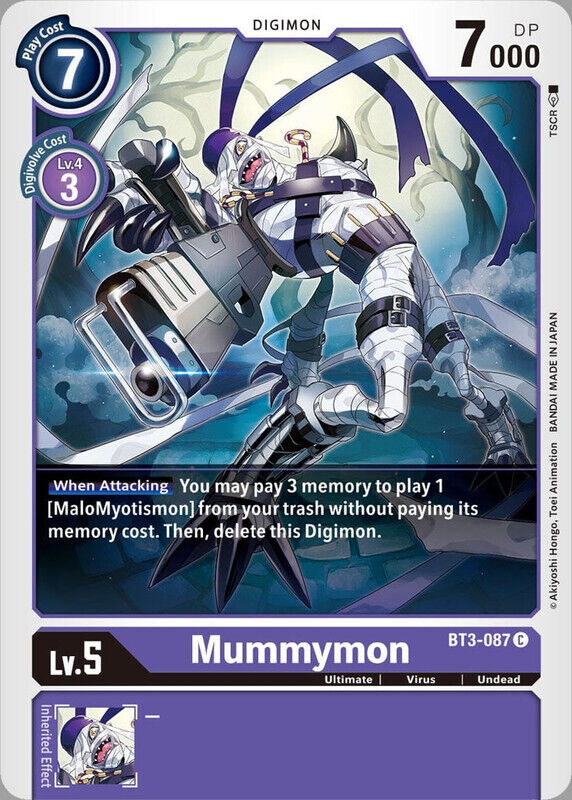 Mummymon BT3-087 C Release Special Booster Digimon TCG - guardiangamingtcgs