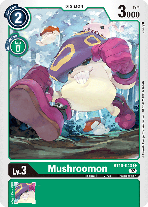 Mushroomon BT10-043 C Xros Encounter Digimon TCG - guardiangamingtcgs