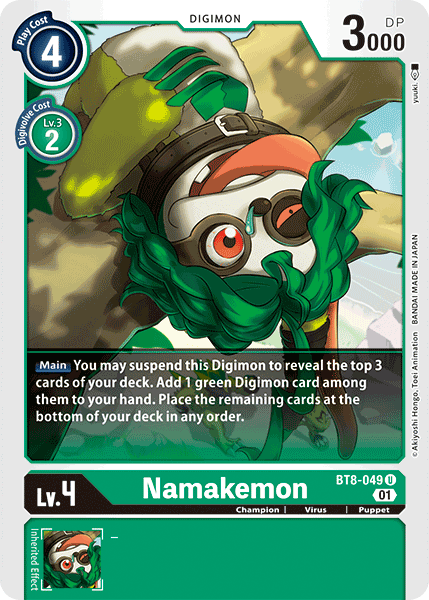 Namakemon BT8-049 U New Awakening Digimon TCG - guardiangamingtcgs