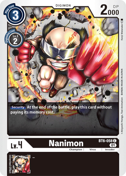 Nanimon BT6-058 C Double Diamond Digimon TCG - guardiangamingtcgs