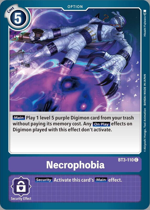 Necrophobia BT3-110 C Release Special Booster Digimon TCG - guardiangamingtcgs