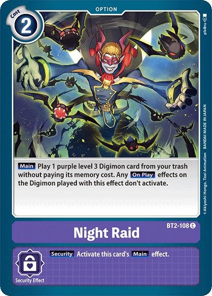 Night Raid BT2-108 C Release Special Booster Digimon TCG - guardiangamingtcgs