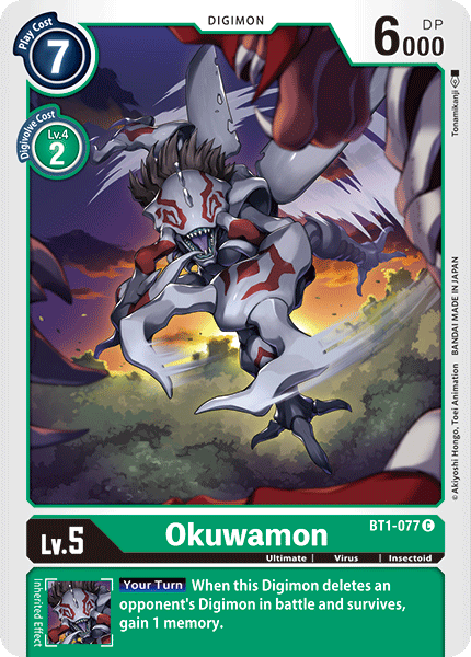 Okuwamon BT1-077 C Release Special Booster Digimon TCG - guardiangamingtcgs