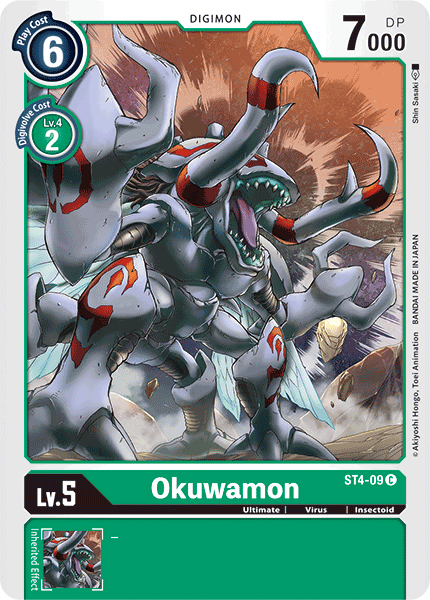 Okuwamon ST4-09 C Starter Deck 04: Giga Green Digimon TCG - guardiangamingtcgs