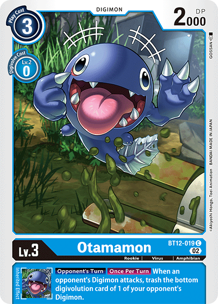 Otamamon BT12-019 C Across Time Digimon TCG - guardiangamingtcgs