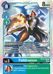 Foil Paildramon BT12-028 R Across Time Digimon TCG - guardiangamingtcgs