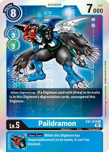 Foil Paildramon EX1-019 R Classic Collection Digimon TCG - guardiangamingtcgs