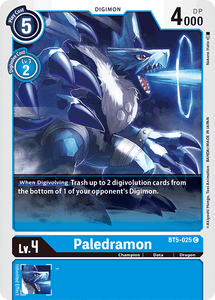 Paledramon BT5-025 C Battle of Omni Digimon TCG - guardiangamingtcgs