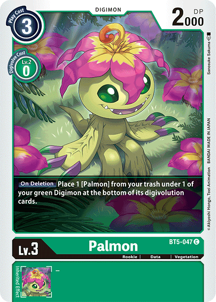 Palmon BT5-047 C Battle of Omni Digimon TCG - guardiangamingtcgs