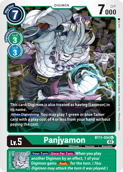 Panjyamon BT11-054 U Dimensional Phase Digimon TCG - guardiangamingtcgs