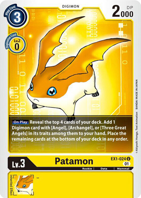 Patamon EX1-024 U Classic Collection Digimon TCG - guardiangamingtcgs