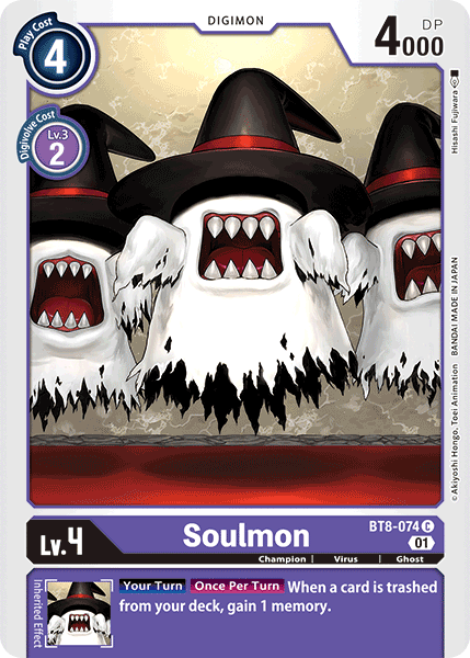 Soulmon BT8-074 C New Awakening Digimon TCG - guardiangamingtcgs