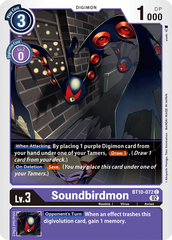 Soundbirdmon BT10-072 C Xros Encounter Digimon TCG - guardiangamingtcgs