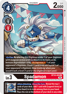 Spadamon BT10-059 U Xros Encounter Digimon TCG - guardiangamingtcgs