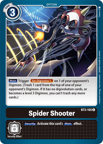 Spider Shooter BT2-105 U Release Special Booster Digimon TCG - guardiangamingtcgs