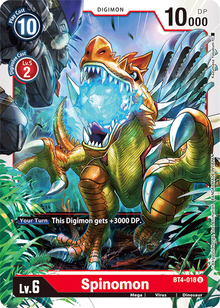 Spinomon BT4-018 U Great Legend Digimon TCG - guardiangamingtcgs