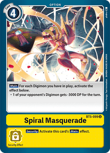 Spiral Masquerade BT5-099 U Battle of Omni Digimon TCG - guardiangamingtcgs