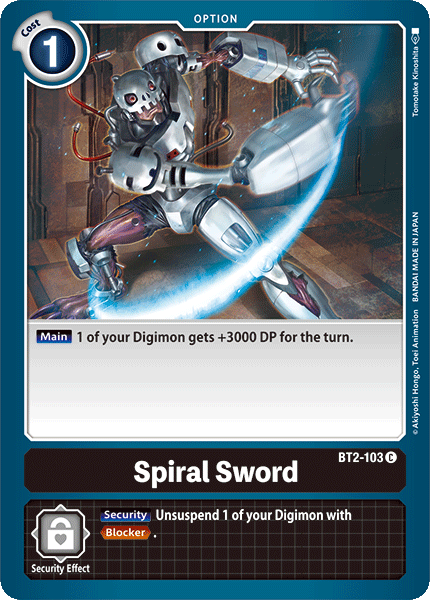 Spiral Sword BT2-103 C Release Special Booster Digimon TCG - guardiangamingtcgs