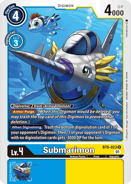 Submarimon BT8-023 U New Awakening Digimon TCG - guardiangamingtcgs