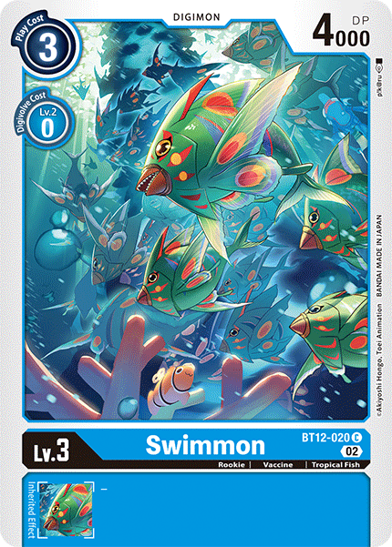 Swimmon BT12-020 C Across Time Digimon TCG - guardiangamingtcgs