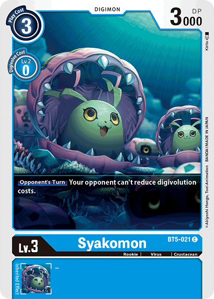 Syakomon BT5-021 C Battle of Omni Digimon TCG - guardiangamingtcgs