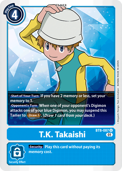 T.K. Takaishi BT8-087 U New Awakening Digimon TCG - guardiangamingtcgs