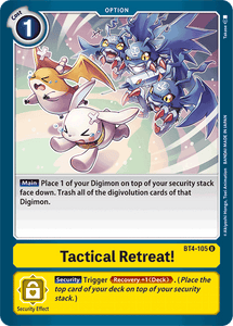 Tactical Retreat! BT4-105 U Great Legend Digimon TCG - guardiangamingtcgs