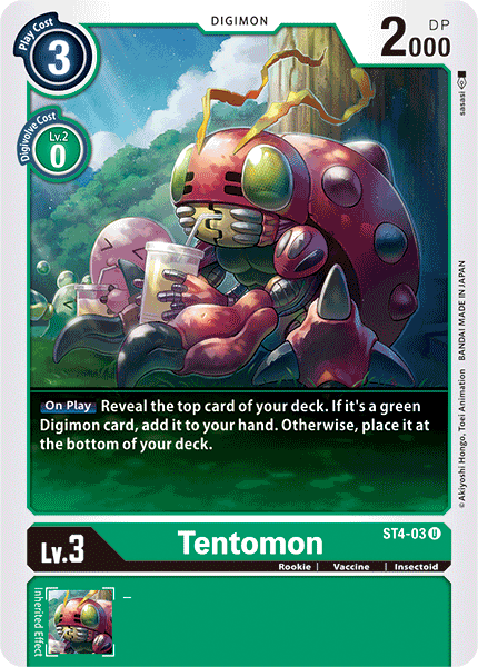 Tentomon ST4-03 U Starter Deck 04: Giga Green Digimon TCG - guardiangamingtcgs