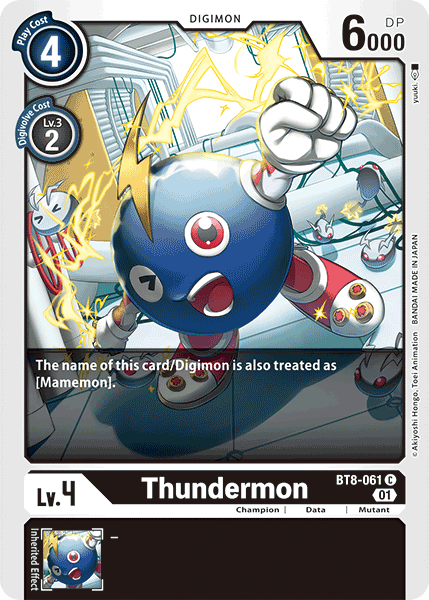 Thundermon BT8-061 C New Awakening Digimon TCG - guardiangamingtcgs