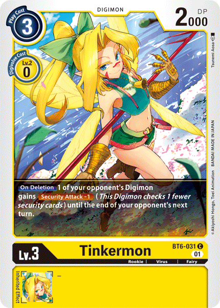 Tinkermon BT6-031 C Double Diamond Digimon TCG - guardiangamingtcgs