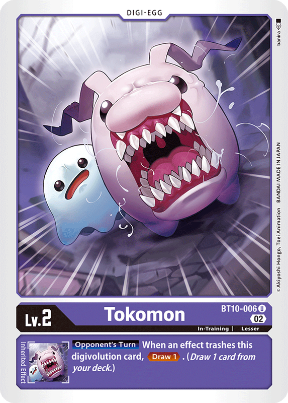 Tokomon BT10-006 U Xros Encounter Digimon TCG - guardiangamingtcgs