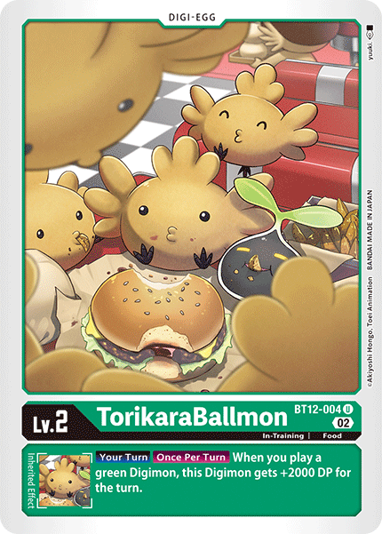 TorikaraBallmon BT12-004 U Across Time Digimon TCG - guardiangamingtcgs