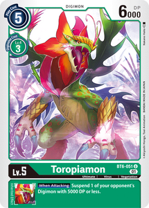 Toropiamon BT6-051 U Double Diamond Digimon TCG - guardiangamingtcgs