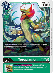 Toropiamon EX3-042 C Draconic Roar Digimon TCG - guardiangamingtcgs