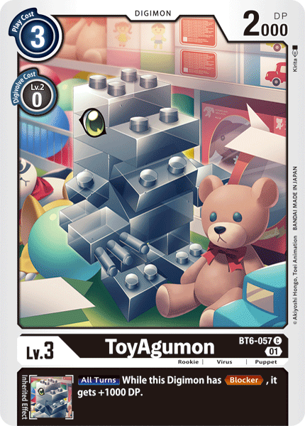 ToyAgumon BT6-057 C Double Diamond Digimon TCG - guardiangamingtcgs